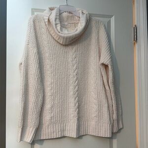 Oversized ivory knit sweater